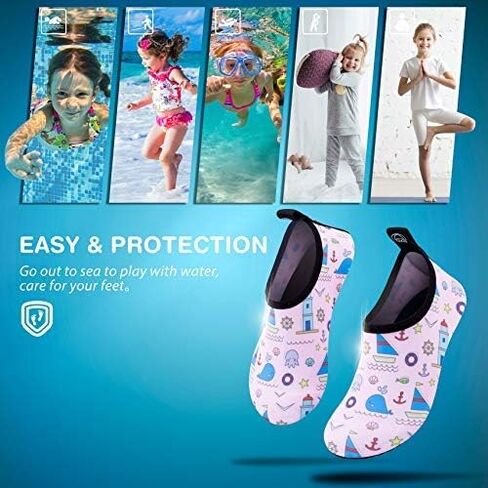 SIMARI أحذية مائية للأطفال الأولاد الصغار سريعة الجفاف جوارب مضادة للانزلاق أكوا للشاطئ الرياضة في الهواء الطلق SWS003 in Kuwait