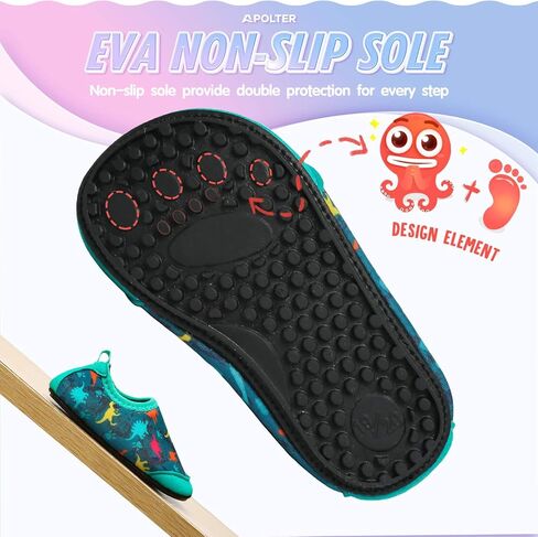 Apolter Baby Boys and Girls Swim Water Shoes Barefoot Socks Non-Slip for Beach Pool والأطفال الصغار in Kuwait