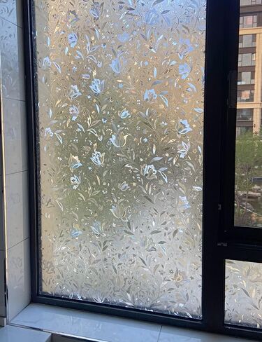 فيلم النافذة - فيلم الخصوصية للنافذة المزخرفة - ملصق نافذة من الزجاج الملون ثلاثي الأبعاد - حاجز الشمس المضاد للأشعة فوق البنفسجية - التحكم في الحرارة للمنزل in Kuwait
