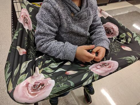 Premium Soft, Stretchy, and Spacious 4 in 1 Multi-Use Cover for Nursing, Baby Car Seat, Stroller, Scarf, and Shopping Cart - Best Gifts by Pobibaby (Charm) in Kuwait