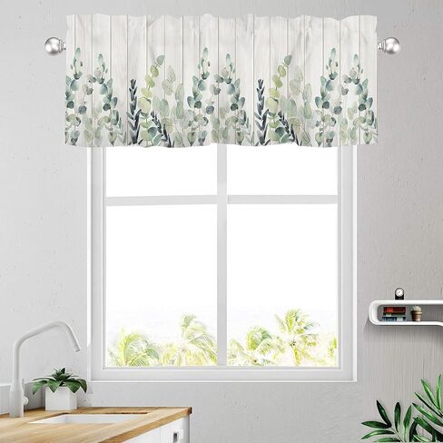Summer Starfish Coral Kitchen Curtains Valances for Windows Beach Coastal Seashell Small Window Curtain 42x12 Inch Blue White Short Rod Pocket Bathroom Treatment Valance for Living Room Decor in Kuwait