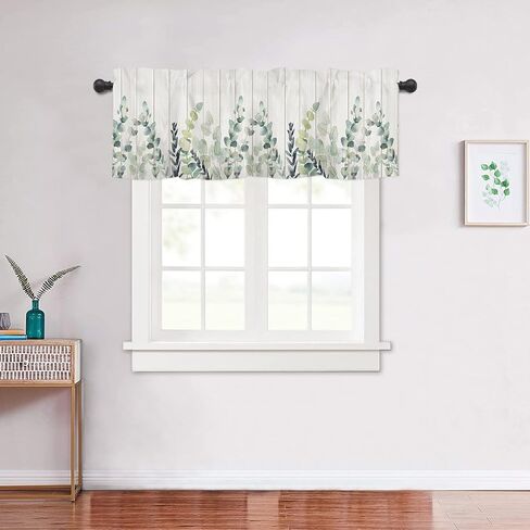 Summer Starfish Coral Kitchen Curtains Valances for Windows Beach Coastal Seashell Small Window Curtain 42x12 Inch Blue White Short Rod Pocket Bathroom Treatment Valance for Living Room Decor in Kuwait