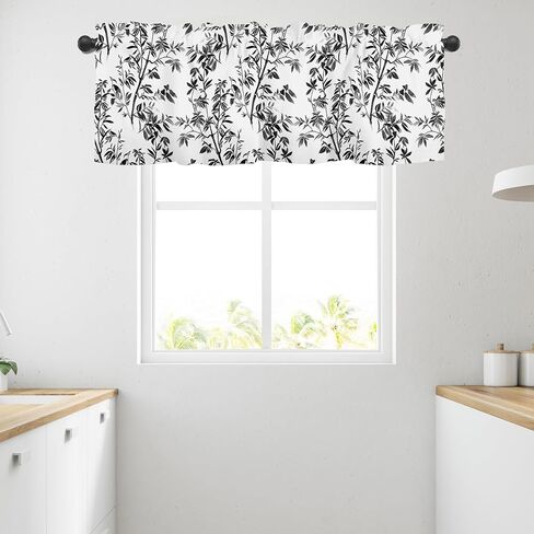 Summer Starfish Coral Kitchen Curtains Valances for Windows Beach Coastal Seashell Small Window Curtain 42x12 Inch Blue White Short Rod Pocket Bathroom Treatment Valance for Living Room Decor in Kuwait