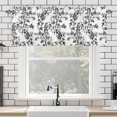 Summer Starfish Coral Kitchen Curtains Valances for Windows Beach Coastal Seashell Small Window Curtain 42x12 Inch Blue White Short Rod Pocket Bathroom Treatment Valance for Living Room Decor in Kuwait