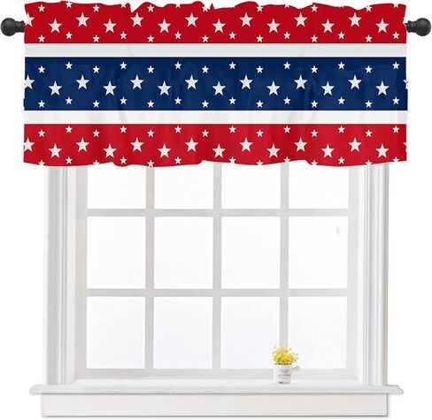 Summer Starfish Coral Kitchen Curtains Valances for Windows Beach Coastal Seashell Small Window Curtain 42x12 Inch Blue White Short Rod Pocket Bathroom Treatment Valance for Living Room Decor in Kuwait