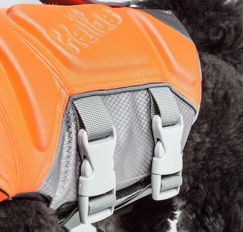 Dog Helios ® 'Tidal Guard' سترة نجاة مضادة للماء متعددة النقاط ومخيطة بشكل استراتيجي - سترة أمان عائمة أو سترة نجاة للحيوانات الأليفة للكلاب in Kuwait