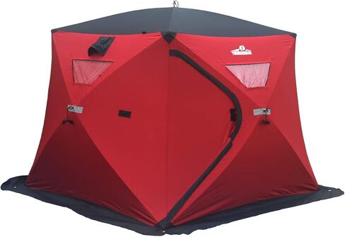THUNDERBAY Ice Cube Series Pop-Up 3-4 Person Wide Bottom Ice Fishing Shelter, 39-56 Square Feet of Fishable Area, Portable 3-4 Person Ice Shanty in Kuwait