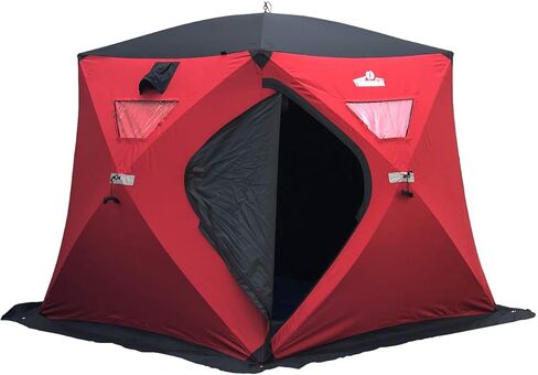 THUNDERBAY Ice Cube Series Pop-Up 3-4 Person Wide Bottom Ice Fishing Shelter, 39-56 Square Feet of Fishable Area, Portable 3-4 Person Ice Shanty in Kuwait