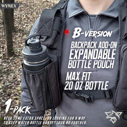 WYNEX Molle Accessories الحقيبة من نسخة الحقيبة زجاجة المياه، الملحقات التكتيكية حقيبة الظهر حزام الحقيبة حامل زجاجة المياه حامل الملحقات Molle لحقائب الظهر in Saudi Arabia