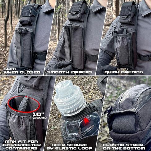 WYNEX Molle Accessories الحقيبة من نسخة الحقيبة زجاجة المياه، الملحقات التكتيكية حقيبة الظهر حزام الحقيبة حامل زجاجة المياه حامل الملحقات Molle لحقائب الظهر in Saudi Arabia