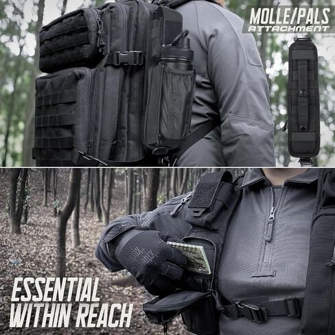 WYNEX Molle Accessories الحقيبة من نسخة الحقيبة زجاجة المياه، الملحقات التكتيكية حقيبة الظهر حزام الحقيبة حامل زجاجة المياه حامل الملحقات Molle لحقائب الظهر in Saudi Arabia