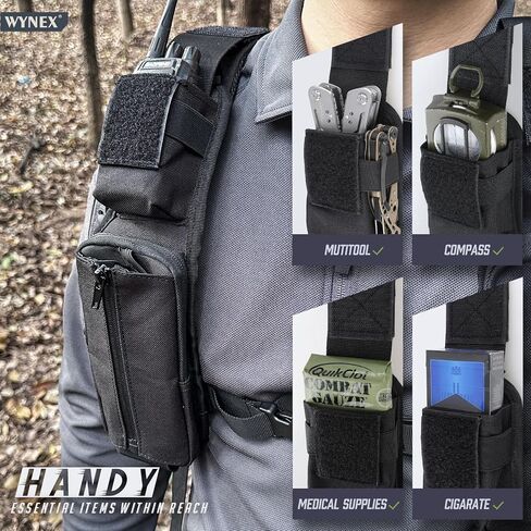 WYNEX Molle Accessories الحقيبة من نسخة الحقيبة زجاجة المياه، الملحقات التكتيكية حقيبة الظهر حزام الحقيبة حامل زجاجة المياه حامل الملحقات Molle لحقائب الظهر in Saudi Arabia