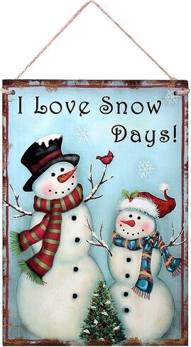OULII Wooden Christmas Sign Wall Hanging Snowman Christmas Sayings Sign Plaque Christmas Gift in Kuwait