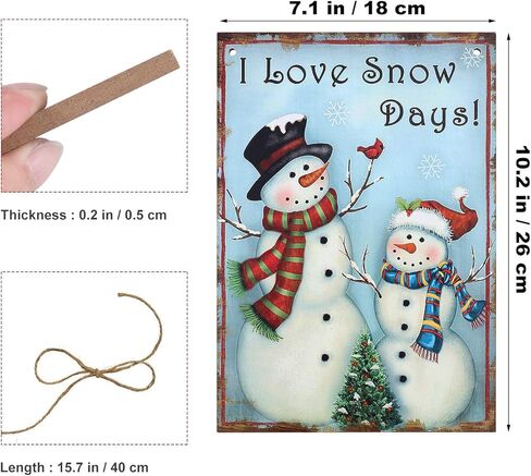 OULII Wooden Christmas Sign Wall Hanging Snowman Christmas Sayings Sign Plaque Christmas Gift in Kuwait
