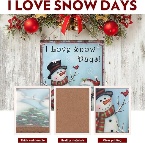OULII Wooden Christmas Sign Wall Hanging Snowman Christmas Sayings Sign Plaque Christmas Gift in Kuwait