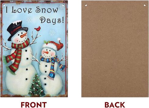 OULII Wooden Christmas Sign Wall Hanging Snowman Christmas Sayings Sign Plaque Christmas Gift in Kuwait