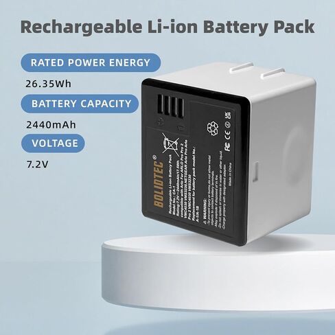 بطارية بديلة Bolidtec لـ Arlo A-1 A-1a A-1b 7.2V 2440mAh 17.5Wh متوافقة مع Arlo Pro، Pro2 ومحطة شحن البطارية المزدوجة (VMA4400C) in Kuwait