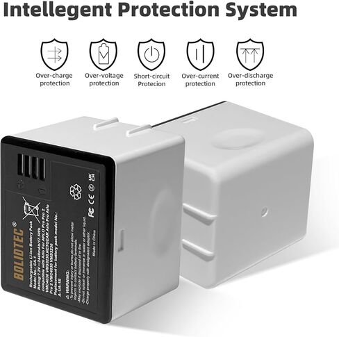 بطارية بديلة Bolidtec لـ Arlo A-1 A-1a A-1b 7.2V 2440mAh 17.5Wh متوافقة مع Arlo Pro، Pro2 ومحطة شحن البطارية المزدوجة (VMA4400C) in Kuwait