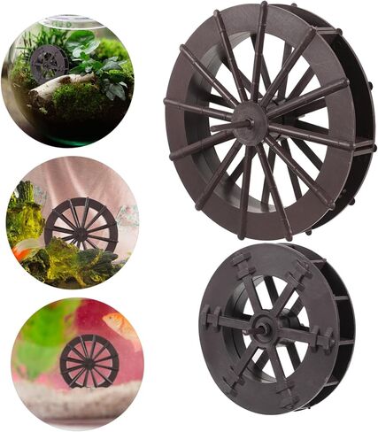 SWOOMEY 2pcs Fountain Feng Shui Wheel Sculpture Decor Tabletop Miniatures Desktop Waterfall Water Fountain Accessories Small Water Wheel Fengshui Water Wheel Micro Landscape Wheel Indoor in Kuwait
