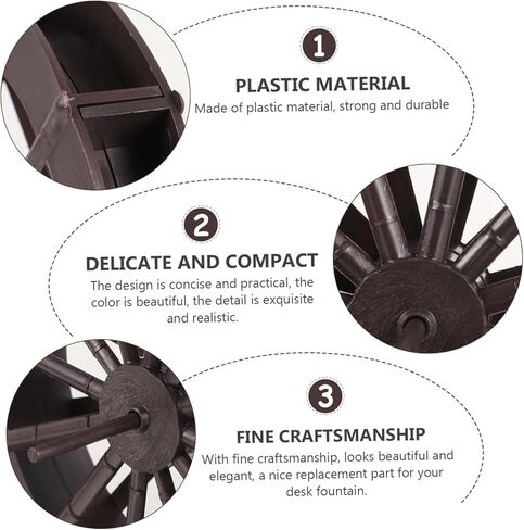 SWOOMEY 2pcs Fountain Feng Shui Wheel Sculpture Decor Tabletop Miniatures Desktop Waterfall Water Fountain Accessories Small Water Wheel Fengshui Water Wheel Micro Landscape Wheel Indoor in Kuwait