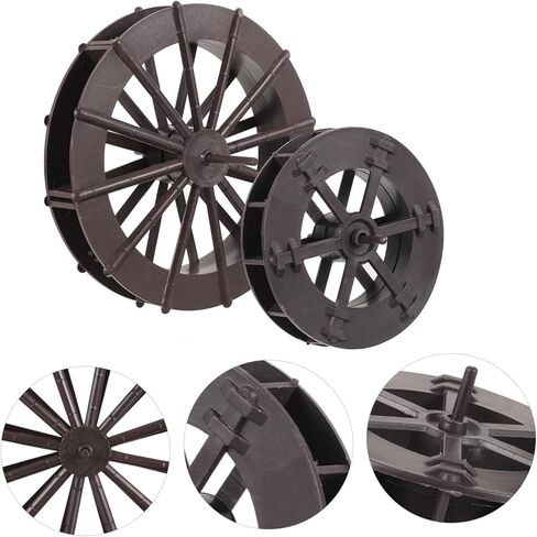 SWOOMEY 2pcs Fountain Feng Shui Wheel Sculpture Decor Tabletop Miniatures Desktop Waterfall Water Fountain Accessories Small Water Wheel Fengshui Water Wheel Micro Landscape Wheel Indoor in Kuwait