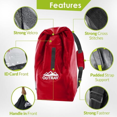 Car Seat Travel Bag with Backpack Straps – Protective Airport Approved Airplane Baggage Gate Check Luggage Storage Sack for Traveling with Booster or Carseat – Universal 2-in-1 Carrying Jacket System in Kuwait