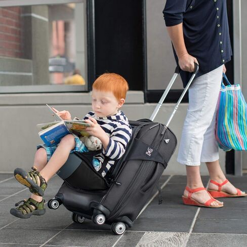 Lugabug Travel Seat, The Original and Patented - Ride-On Suitcase for Kids, Child Carrier for Carry-On Luggage, Family Airport Travel Made Easy in Saudi Arabia