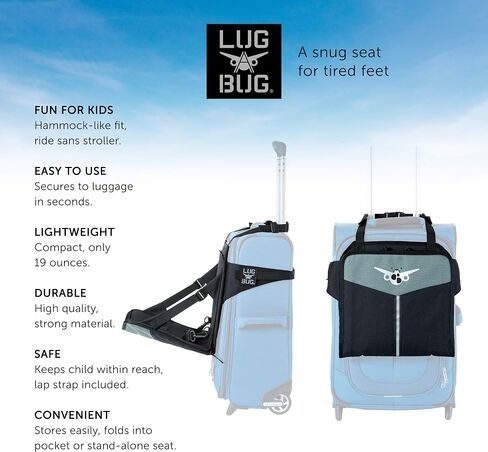 Lugabug Travel Seat, The Original and Patented - Ride-On Suitcase for Kids, Child Carrier for Carry-On Luggage, Family Airport Travel Made Easy in Saudi Arabia