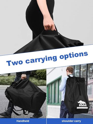 Car Seat Bags for Air Travel, 600D Thickened Carseat Travel Bag for Airplane, Durable Gate Check Bags, Large Carseat Travel Cover for Convertible Car Seats, Infant Carriers, Boosters (18''x18''x34'') in Saudi Arabia