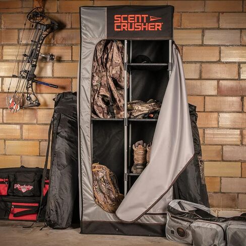 Scent Crusher Halo Series Locker Lite - Easy to Assemble Hunting Closet, Eliminates Odor on Hunting Clothing and Equipment, Includes Maintenance-Free Ozone Generator in Kuwait