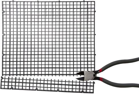 هوينكسوان 3 قطع صينية تقسيم حوض السمك مع 3 مشابك شفط 12 × 12 انش شبكة عزل حوض السمك البلاستيكية لقفص البيض موزع ضوء حوض السمك مقسم سفلي لحوض الاسماك، اسود، قطر الفتحة 0.4 انش in Kuwait