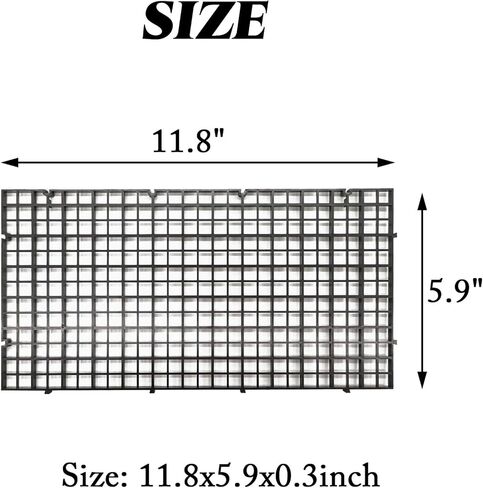 RONYOUNG 4PCS Aquarium Divider Tray with 8PCS Sucker Plastic Grid Aquarium Egg Crate Light Diffuser, Fish Tank Divider Filter Bottom Isolation in Saudi Arabia
