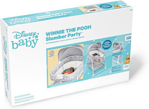 برايت ستارتس سرير أطفال ويني ذا بوه من ديزني - سرير مهدئ للحفلات مع اهتزازات، للاعمار من 0 إلى 5 أشهر in Kuwait