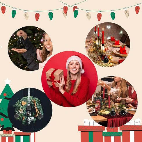 GOOTRADES Set of 24 Mini Shatterproof Christmas Balls Tree Ornaments Party Decoration, 3cm/1.18'' (Silver) in Saudi Arabia