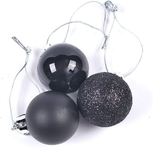 GOOTRADES Set of 24 Mini Shatterproof Christmas Balls Tree Ornaments Party Decoration, 3cm/1.18'' (Silver) in Saudi Arabia