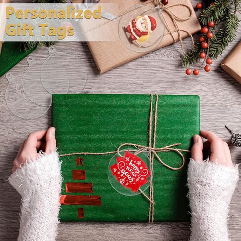 Acrylic Blanks Ornaments 20Pcs 3 Inch Clear Round Acrylic Christmas Blank Ornament Bulk 2023 DIY Ornament Blanks Kit Acrylic Discs for Painting Vinyl DIY Christmas Ornament Family Kids Crafts in Kuwait
