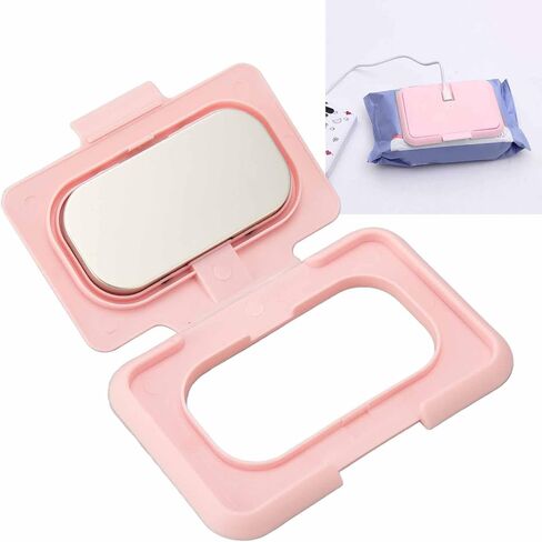 Baby Wipe Warmer, Constant Temperature Evenly Heating Portable USB Wet Wipe Heater Pink Large Capacity Baby Wipe Holder in Saudi Arabia