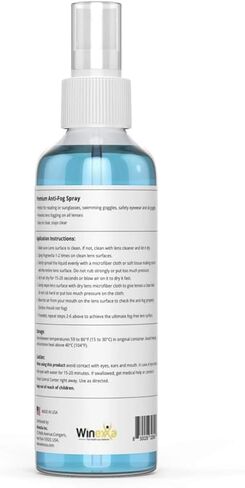 بخاخ عدسة ماكسيم آي فوجنيكسا المضاد للضباب، عبوتين 100 مل (إجمالي 200 مل) - بخاخ مضاد للضباب فوري للنظارات والغواصين ونظارات التزلج ونظارات القراءة والنظارات الشمسية وعدسات الكاميرا والنظارات in Kuwait