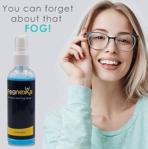 بخاخ عدسة ماكسيم آي فوجنيكسا المضاد للضباب، عبوتين 100 مل (إجمالي 200 مل) - بخاخ مضاد للضباب فوري للنظارات والغواصين ونظارات التزلج ونظارات القراءة والنظارات الشمسية وعدسات الكاميرا والنظارات in Kuwait