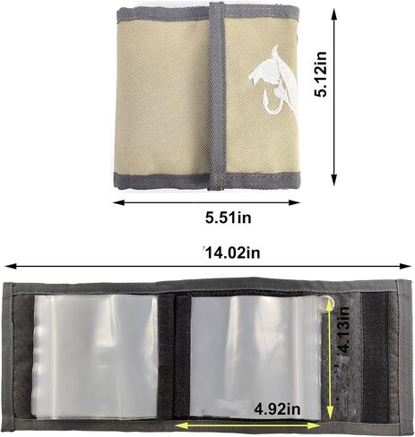Aventik 10 Pockets Fishing Tackle Binder LeaderTippet Line Leader Wallet | Leader Case Tippet Storage Fly Fishing Great for Pre-Tied Carp and Catfish Rigs in Kuwait