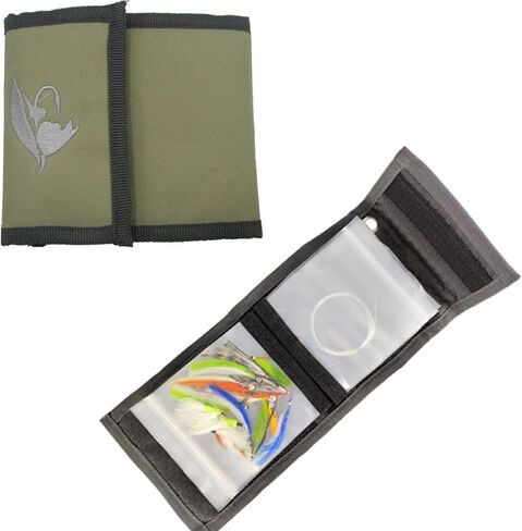 Aventik 10 Pockets Fishing Tackle Binder LeaderTippet Line Leader Wallet | Leader Case Tippet Storage Fly Fishing Great for Pre-Tied Carp and Catfish Rigs in Kuwait