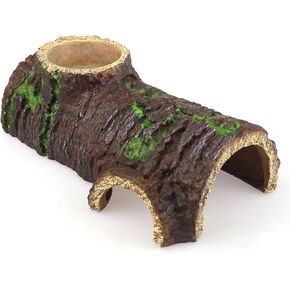 NANEEZOO الزواحف إخفاء الكهف الراتنج اللحاء مخبأ الزواحف الكهف مع حوض المياه الزواحف المأوى كهف النوم للتنين الملتحي السحالي الثعابين ليوبارد أبو بريص (الحديثة) in Kuwait