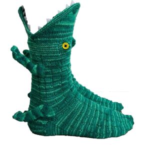 Unisex Knit Funny Animal Crocodile Socks Novelty Shark Crocodile Floor Socks Wool Winter Warm Thick Casual Sock in Kuwait
