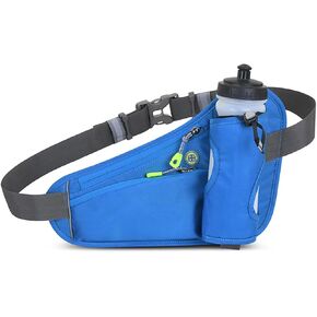 Running Belt Hydration Waist Pack with Water Bottle Holder for Men&Women Outdoor Sports (Black) in Kuwait