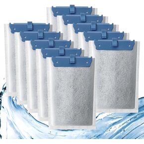 16 Pack Filter Cartridge for Tetra Whisper Bio-Bag Filters, Medium Replacement Filter Cartridges for Aquariums Compatible with Tetra Whisper Filters 10i / IQ10 / PF10 and 20 Gallons ReptoFilter