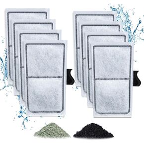 خراطيش فلتر بديلة لفلتر الزعانف العلوية، خراطيش فلتر بديلة لـ TOP FIN EF-S Element وBF5 BETTAFLO من زوكوني، 8 قطع in Kuwait