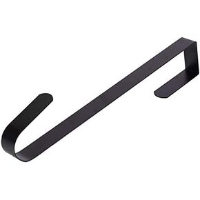 Easy&Fashion Metal Powder Coating Christmas Wreath Hook Home Decorative Over The Door Hook Black Clothing Hook (6 pcs/Set) in Kuwait