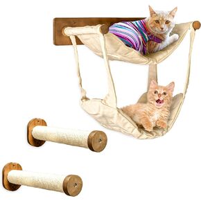 Ultimate Cat Comfort: Elevate Lounging with Stylish cat Climbing Shelves, Beds, Hammocks, and Wall Shelves, Comfortable Perch Durable, Space-Saving, and Easy Assembly for a Modern Home in Kuwait