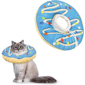 FRIUSATE القط المخروط طوق لينة، لطيف القط دونات القط الانتعاش طوق قابل للتعديل الإليزابيثي طوق القط المخاريط لوقف لعق مريحة خفيفة الوزن مخروط الرقبة للقطط القطط الحيوانات الأليفة بعد الجراحة in Kuwait