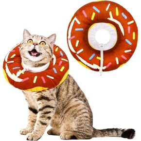Guiqulai Cat Cone Collar Soft,Donut Pet Recovery Collar for Wound Healing,Adjustable Protective Cat Donut Collar After Surgery Neck Pillow Elizabethan Collars for Kitten,Puppy and Dogs